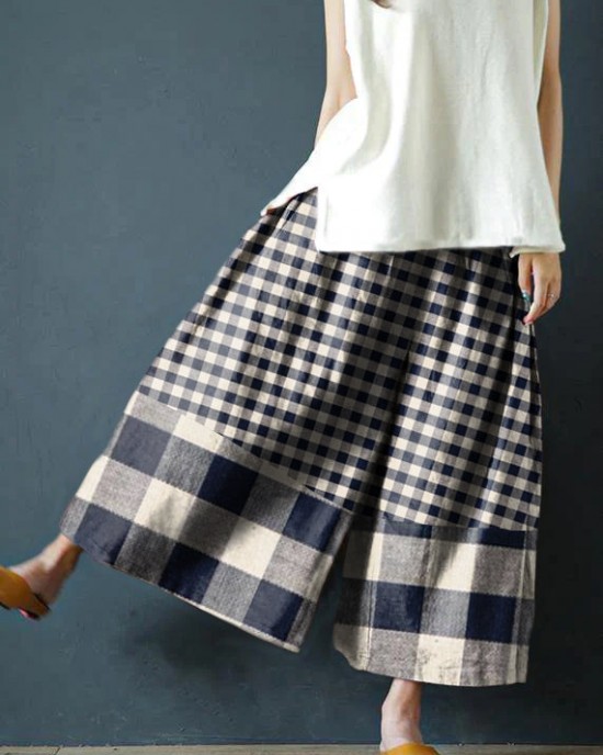 Chunxin original design cotton and linen wide-leg pants Chunxin original design cotton and linen wide-leg pants
