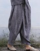 Personality linen casual gray pants loose 2025 autumn pants Personality linen casual gray pants loose 2025 autumn pants