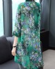 Stylish Peter Pan Collar Button Print Chiffon Shirt Tops Summer Stylish Peter Pan Collar Button Print Chiffon Shirt Tops Summer