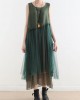 Art Green Patchwork Cotton Summer Dresses Art Green Patchwork Cotton Summer Dresses