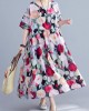 Bohemian floral Long dress half sleeve Cinched Maxi summer Dresses Bohemian floral Long dress half sleeve Cinched Maxi summer Dresses