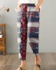 Natural Yellow Pockets Cotton Linen Pants Summer Natural Yellow Pockets Cotton Linen Pants Summer
