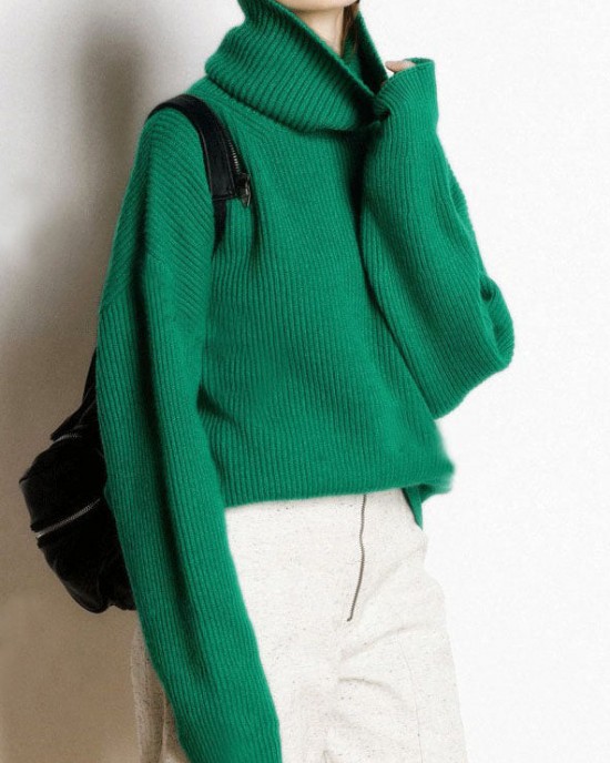 Boutique Red Turtle Neck cozy Cashmere Knitted Tops Winter Boutique Red Turtle Neck cozy Cashmere Knitted Tops Winter