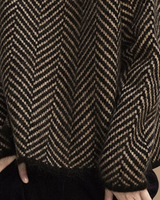 Fashion Khaki Turtle Neck Patchwork Knit Pullover Winter Fashion Khaki Turtle Neck Patchwork Knit Pullover Winter