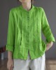 Women Yellow Elegant Button Fall Top Long Sleeve Linen Women Yellow Elegant Button Fall Top Long Sleeve Linen