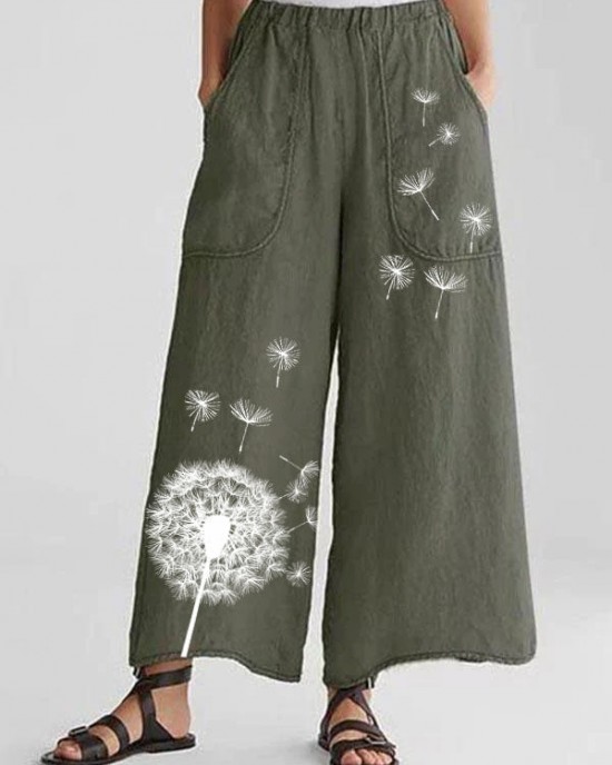 Cotton Linen Loose Wide Leg Casual Pants Cotton Linen Loose Wide Leg Casual Pants