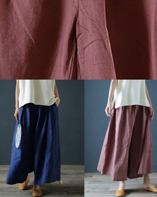 Chunxin original design cotton and linen wide-leg pants Chunxin original design cotton and linen wide-leg pants