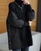 Simple Chocolate Turtleneck Patchwork Loose Fall Knit sweaters Simple Chocolate Turtleneck Patchwork Loose Fall Knit sweaters