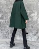 Art stand collar pockets fine clothes For Women army green Knee jackets Art stand collar pockets fine clothes For Women army green Knee jackets