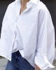 Unique White Peter Pan Collar Button Cotton Shirts Long Sleeve Unique White Peter Pan Collar Button Cotton Shirts Long Sleeve
