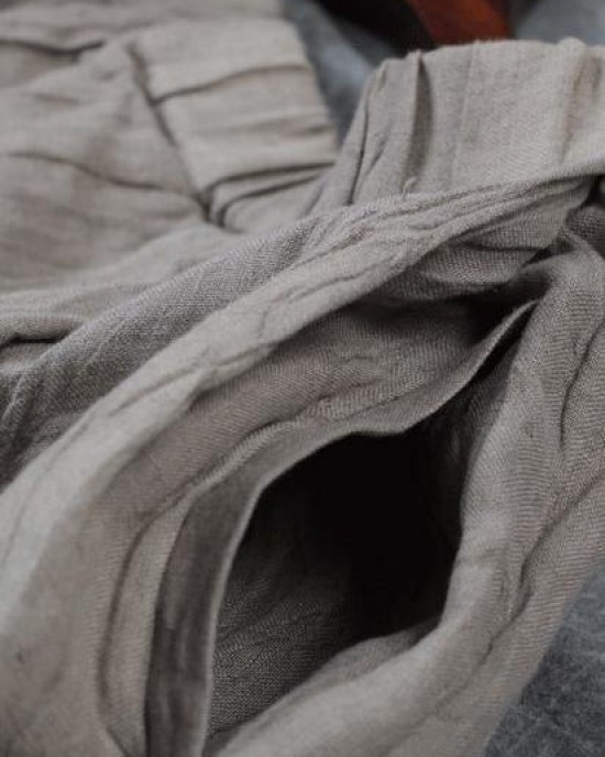 Personality linen casual gray pants loose 2025 autumn pants Personality linen casual gray pants loose 2025 autumn pants