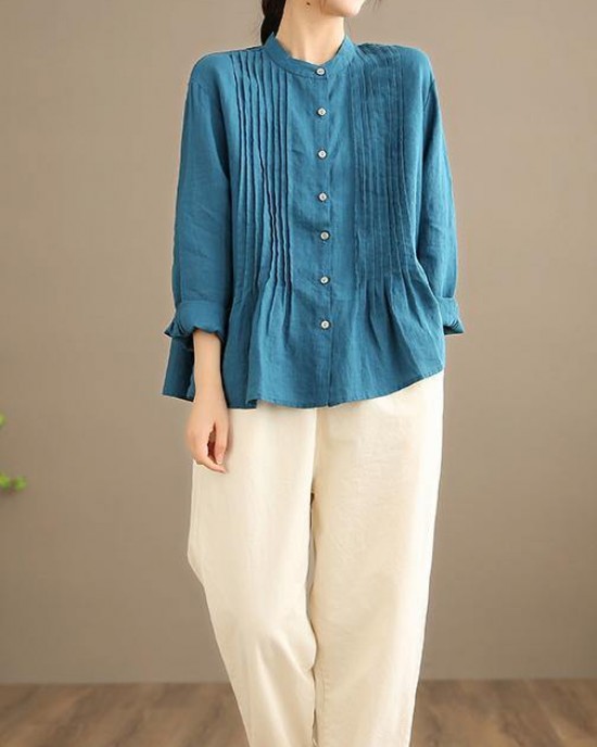 Organic White Linen Shirt Tunics Women Ramie Blouse Organic White Linen Shirt Tunics Women Ramie Blouse