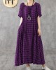Vivid patchwork linen quilting dresses Runway black plaid Dresses summer Vivid patchwork linen quilting dresses Runway black plaid Dresses summer