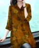 Stylish Peter Pan Collar Button Print Chiffon Shirt Tops Summer Stylish Peter Pan Collar Button Print Chiffon Shirt Tops Summer