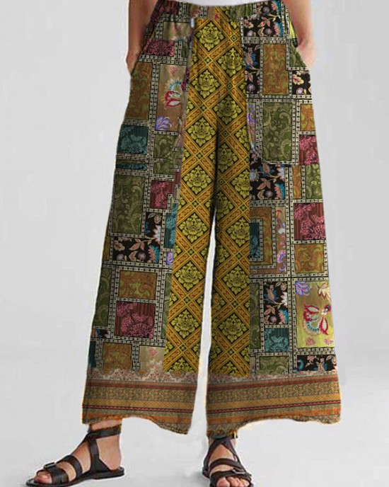 Cotton Linen Loose Wide Leg Casual Pants Cotton Linen Loose Wide Leg Casual Pants