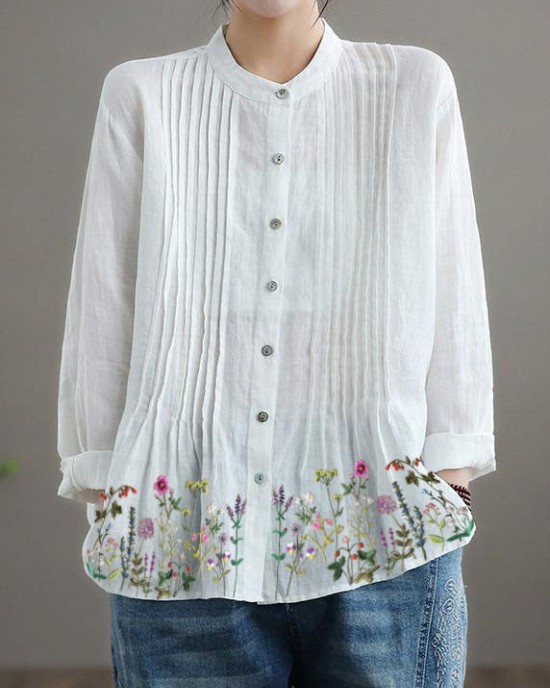 Organic White Linen Shirt Tunics Women Ramie Blouse Organic White Linen Shirt Tunics Women Ramie Blouse