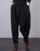 Beautiful black women pants plus size elastic waist pockets Work harem pants Beautiful black women pants plus size elastic waist pockets Work harem pants
