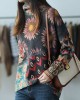 Beautiful Turtle Neck Print Mink Hair Knitted Sweater Tops Winter Beautiful Turtle Neck Print Mink Hair Knitted Sweater Tops Winter
