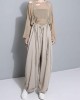 stylish women khaki cotton linen wide leg pants multiple wearing methods pants stylish women khaki cotton linen wide leg pants multiple wearing methods pants