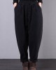 Beautiful black women pants plus size elastic waist pockets Work harem pants Beautiful black women pants plus size elastic waist pockets Work harem pants