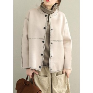 Fine Loose Button Down Sweater Coat Women Casual Tops