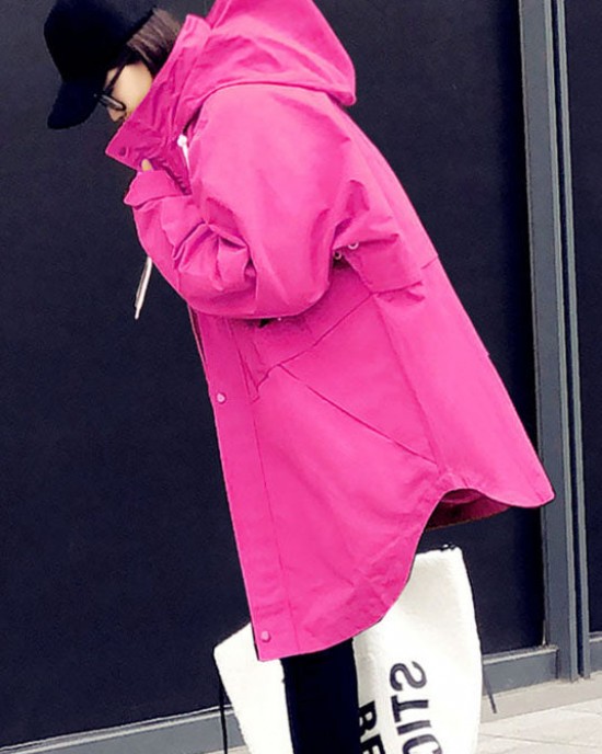 Unique Rose zippered asymmetrical design Regular Fall trench coats Unique Rose zippered asymmetrical design Regular Fall trench coats