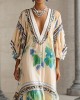 Beautiful Apricot V Neck Print Chiffon Holiday Dress Summer Beautiful Apricot V Neck Print Chiffon Holiday Dress Summer