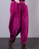 Modern Red Women Pants Oversize Fall Corduroy Pockets Cotton Casual Pants Modern Red Women Pants Oversize Fall Corduroy Pockets Cotton Casual Pants