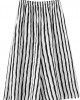 Plus Size Black White Striped Wide Leg Pants Summer Cotton Plus Size Black White Striped Wide Leg Pants Summer Cotton