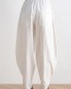 Vintage white cotton and linen loose casual trousers Zen lantern pants Vintage white cotton and linen loose casual trousers Zen lantern pants