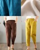 Women Chocolate Cotton Linen Summer Pants Women Chocolate Cotton Linen Summer Pants