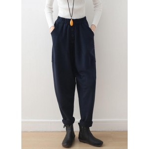 2025 Blue Harem Pants Pants Elastic Loose Bodywear