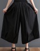 Modern Black High Waist asymmetrical design Summer Cotton Linen Pants Modern Black High Waist asymmetrical design Summer Cotton Linen Pants