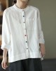 Modern White Loose Patchwork Pockets Fall Long Sleeve Blouse Top Modern White Loose Patchwork Pockets Fall Long Sleeve Blouse Top