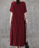 Vivid patchwork linen quilting dresses Runway black plaid Dresses summer Vivid patchwork linen quilting dresses Runway black plaid Dresses summer