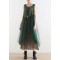 Art Green Patchwork Cotton Summer Dresses