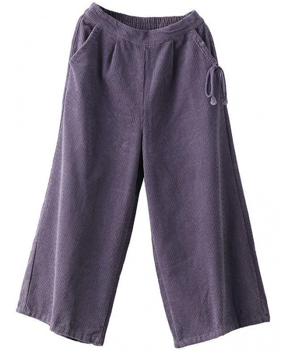 Stylish Purple High Waist Wide Leg Casual Pants Stylish Purple High Waist Wide Leg Casual Pants