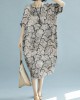 2025 blue long linen dress plus size O neck floral linen clothing dresses casual short sleeve baggy dresses linen caftans 2025 blue long linen dress plus size O neck floral linen clothing dresses casual short sleeve baggy dresses linen caftans