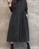 French blackish green corduroy coats Inspiration thick Cinched women coats ( Limited Stock)