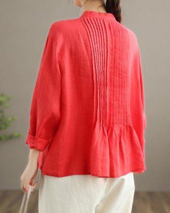 Organic White Linen Shirt Tunics Women Ramie Blouse Organic White Linen Shirt Tunics Women Ramie Blouse