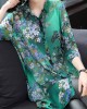 Stylish Peter Pan Collar Button Print Chiffon Shirt Tops Summer Stylish Peter Pan Collar Button Print Chiffon Shirt Tops Summer