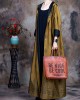 Beautiful Yellow Hooded Print Satin trench coats Spring Beautiful Yellow Hooded Print Satin trench coats Spring