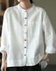Modern White Loose Patchwork Pockets Fall Long Sleeve Blouse Top Modern White Loose Patchwork Pockets Fall Long Sleeve Blouse Top