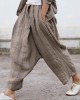 Personality linen casual gray pants loose 2025 autumn pants Personality linen casual gray pants loose 2025 autumn pants