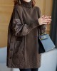 Simple Chocolate Turtleneck Patchwork Loose Fall Knit sweaters Simple Chocolate Turtleneck Patchwork Loose Fall Knit sweaters