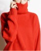 Boutique Red Turtle Neck cozy Cashmere Knitted Tops Winter Boutique Red Turtle Neck cozy Cashmere Knitted Tops Winter