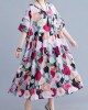 Bohemian floral Long dress half sleeve Cinched Maxi summer Dresses Bohemian floral Long dress half sleeve Cinched Maxi summer Dresses