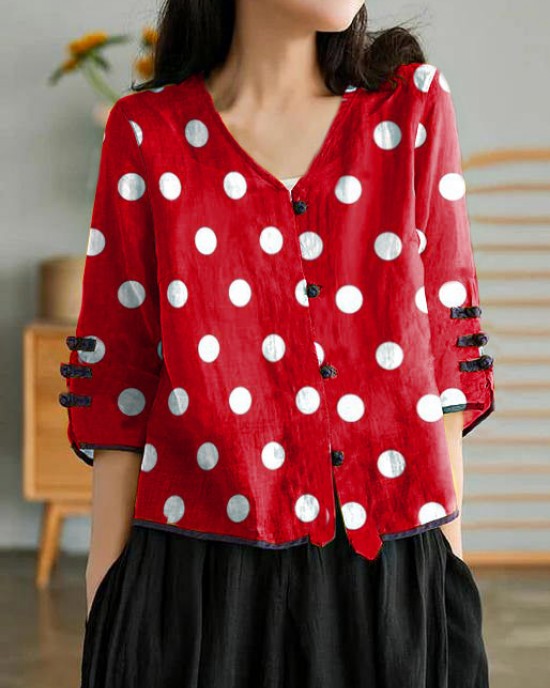 Women Yellow Casual Ramie Cardigan Embroidered Shirt Women Yellow Casual Ramie Cardigan Embroidered Shirt