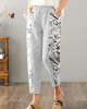 Natural Yellow Pockets Cotton Linen Pants Summer Natural Yellow Pockets Cotton Linen Pants Summer