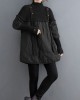 Women Black Knit Patchwork Fine Cotton Filled Sweaters Winter Women Black Knit Patchwork Fine Cotton Filled Sweaters Winter